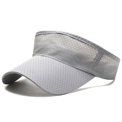 Chapéus de sol de verão respiráveis, masculinos e femininos, com viseira ajustável, proteção UV, parte superior vazia, sólida, para esportes, tênis, corrida, boné de proteção solar