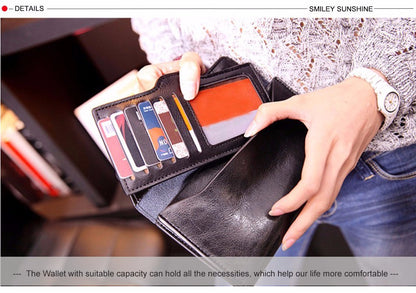 Women Leather Slim Clutch Bag Long Wallet Female Handbag Luxury Genuine Leather Wallets Coin Purses Ladies Card Holder Bolsos