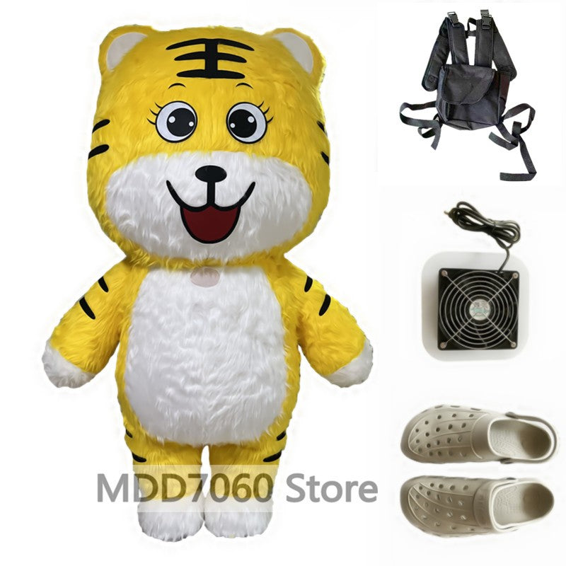 Giant Panda Inflatable Costume Street Funny Polar Bear Mascot Costume Party Role Playing Plush Inflatable Mascot Costume