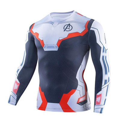 High-quality 3D Printed T shirts Men Compression Shirt Comic Cosplay Costume Halloween Clothing Long Sleeve Tops For Male