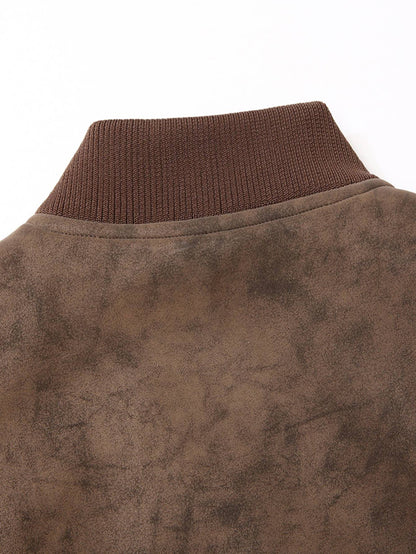 Men'S Motorcycle Jacket - Windproof Thermal Zip-Up Biker Coat with Stand Collar, Full-Zip Closure, Front Pockets - Lightweight N