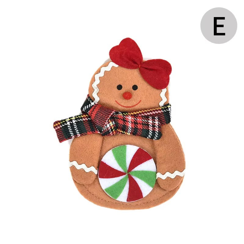 1/3pc Christmas Cutlery Set XMAS Elder Snowman Elk Doll Knife Fork Cutlery Set Cloth Art Knife And Fork Set Decoration For XMAS