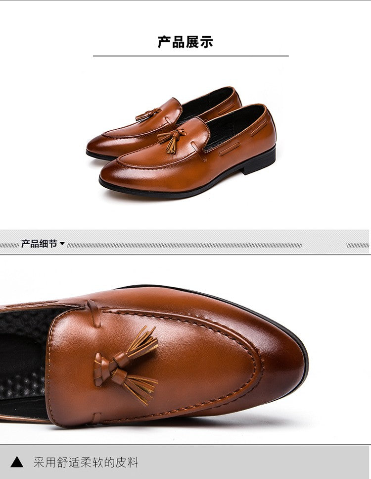 Social Shoe Male High Quality Formal Leather Shoes Men Casual Tassels Business Loafers For Man Dress Shoes Comfortable