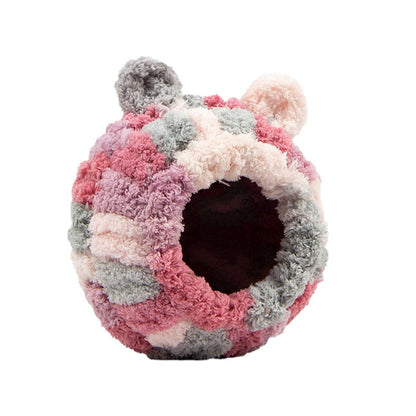 Casinha Aquecida de Pássaro de Inverno, Cabana Quentinha de Algodão para Periquitos Calopsitas, Ninho de Dormir Feito à Mão de Lã para Gaiola