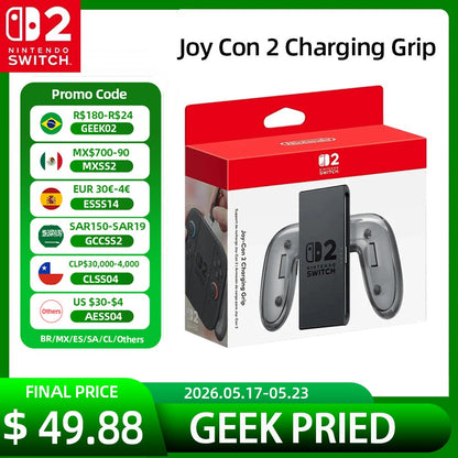 Original Nintendo Switch 2 Joy Con 2 Charging Grip Controller Charging Handle Joycon  for NS2 Switch Controller Accessories