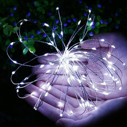 Fairy Lights Solar Garden Lights String Lights with 8 Modes Waterproof Copper Wire Lights for Patio Yard Trees Christmas Party