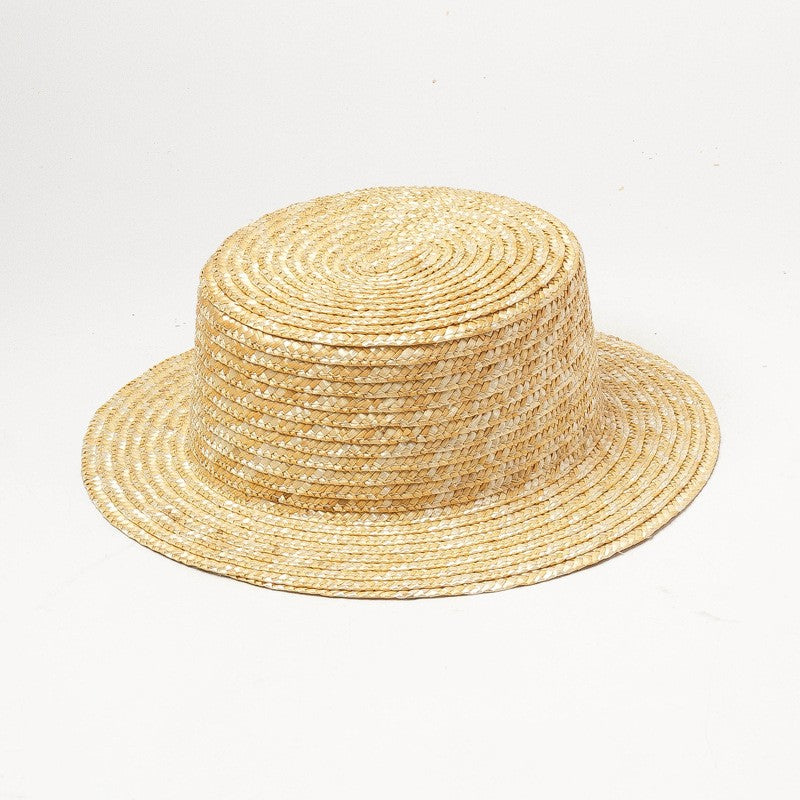 Chapéu de palha liso personalizado Chapéu boater de verão Fedora Chapéu de sol de praia Chapéu de palha base para fascinator artesanal