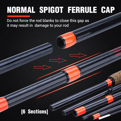 Varas de pesca Sougayilang Feeder ultraleves de fibra de carbono para pesca de carpa com tração máxima de 15 kg com potência L M H para pesca de robalos, carpas e trutas