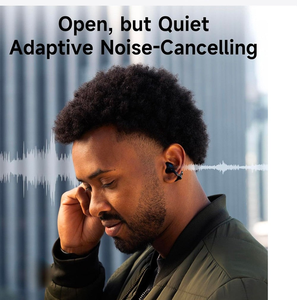 Open-Ear True Wireless Earbuds BT 5.4 OWS Earphone with 72H Play Time Long-Battery Life IP56 Waterproof Headphone for Sport Work