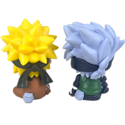 Bonecos populares do anime Naruto, figuras de ação Kakashi, modelos versão Q fofos Sasuke Itachi, acessórios para decoração de carros, brinquedos