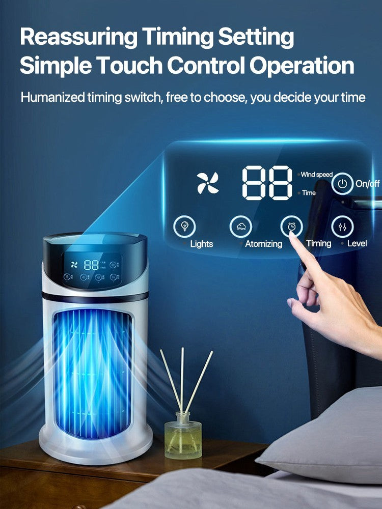 Mini Ar Condicionado Portátil USB Ventilador Refrigerador de Ar Resfriamento a Água Ar Condicionado Refrigerador de Ar para Casa e Escritório