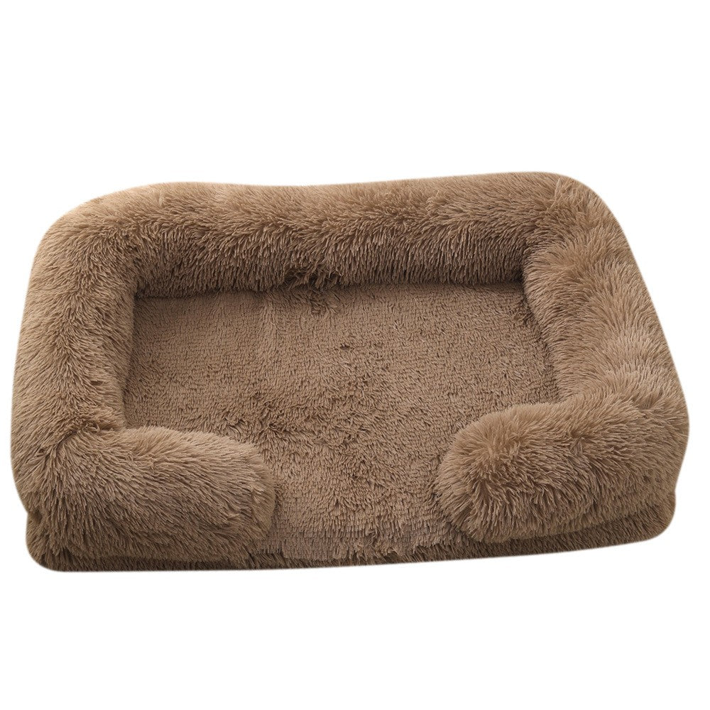 Ninho de Animais de Estimação Circular Longo de Pelúcia de Inverno, Cama para Cachorro, Cama para Gato, Almofada Macia para Animais de Estimação, Suprimentos para Animais de Estimação