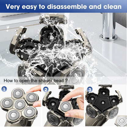 Sejoy Electric Bald Head Shaver & Multi-functional Hair Beard Trimmer 5 in 1 Wet & Dry Hair Cutting Machine Rechargeable