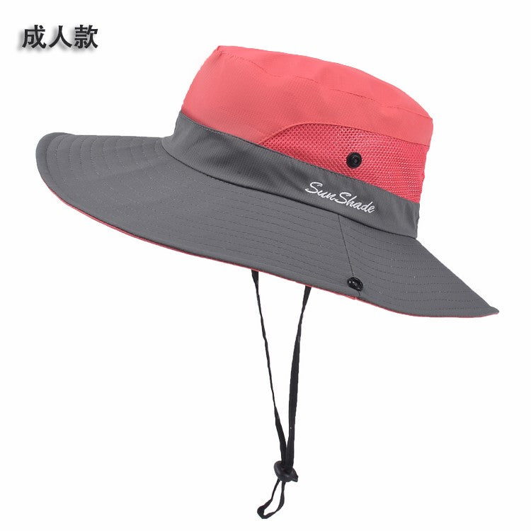 Women Ponytail Fisherman Hat Waterproof Sun Cap Pure Color Outdoor Travel Fishing Climbing Hiking Large Brim Bucket Hat undefine