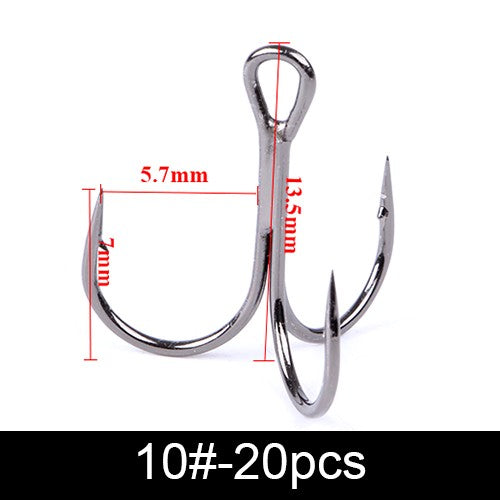 FTK Anzol de Pesca Bass com Três Pontas e Suporte para Isca, Suporte para Isca, Anzol de Isca, Conjunto de Anzóis de Manivela para Amarração de Mosca, Água Salgada, Anzol de Agulha para Pesca