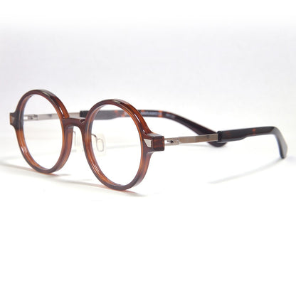 Óculos de Grau de Acetato Redondos Grandes da Moda para Mulheres Óculos Redondos de Tamanho Grande para Homens Design Alemão Flexível com Grau