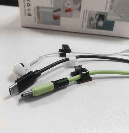 10/50 PEÇAS Clipe de Gerenciamento de Cabos Guia de Linha Protetor de Arranjo de Fios Fixadores Suporte de Fio Suporte de Enrolador de Cabo Casa