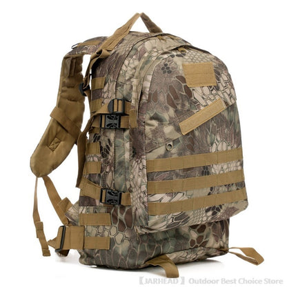 Mochila de Acampamento Esportiva ao Ar Livre Caminhada Trekking Mochila Escolar Viagem Ciclismo Caminhada Grande Capacidade Mochila Tática 3D