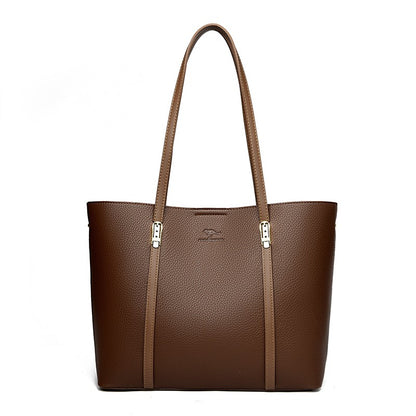 New autumn Single Shoulder Large Capacity Messenger Droadband Female Solid Color Handbag Luxury Ladies Bucket PU Shoulder Bag