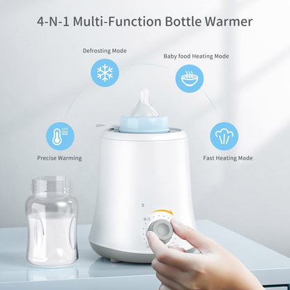 Milk Warmer Multifunctional Baby Bottle Warmer Fast Heat Auto Shut Off Food-grade PP Stainless Steel Materials US Plug