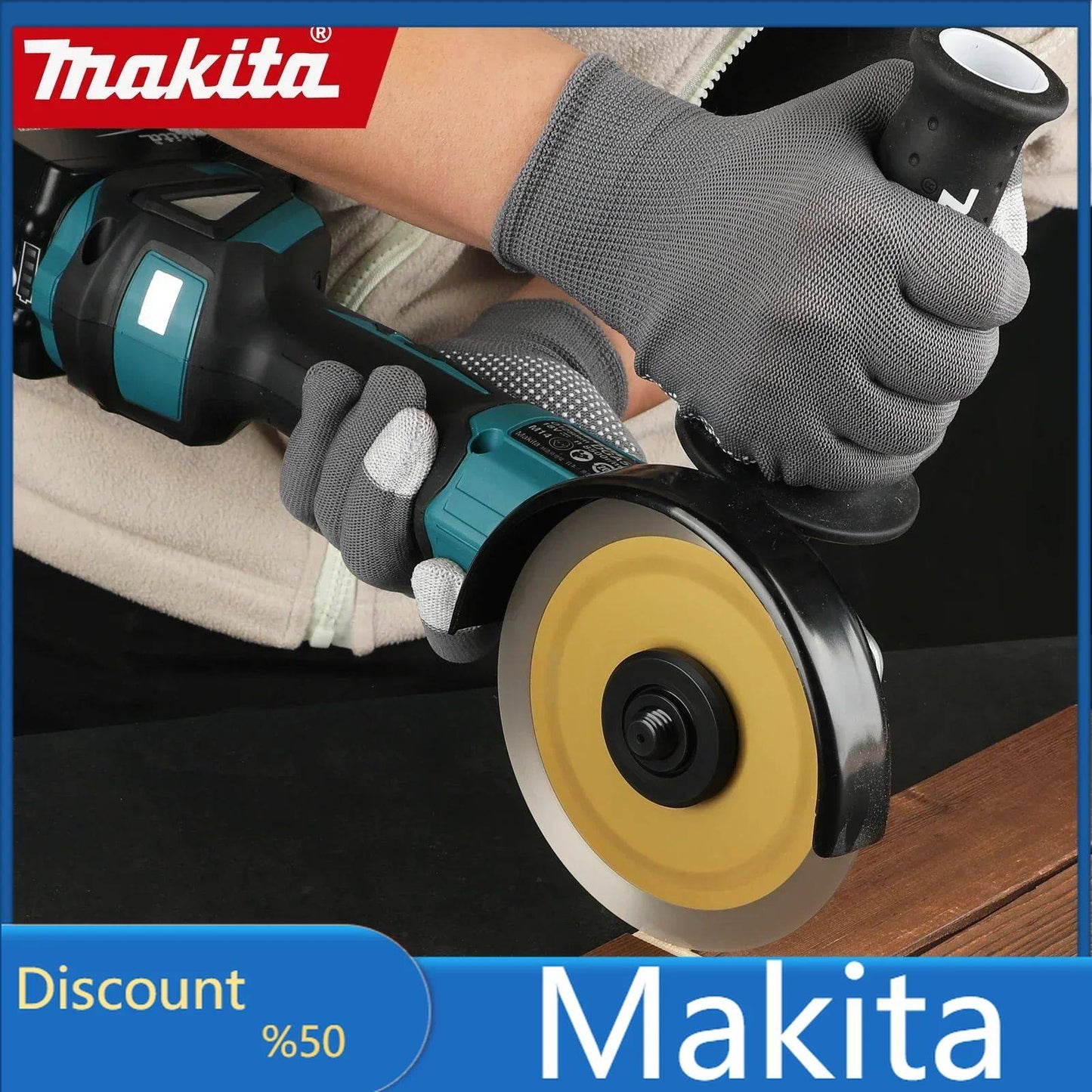 Esmerilhadeira Angular a Bateria de Lítio Makita DGA504 18V 6.0Ah 125mm Brushless