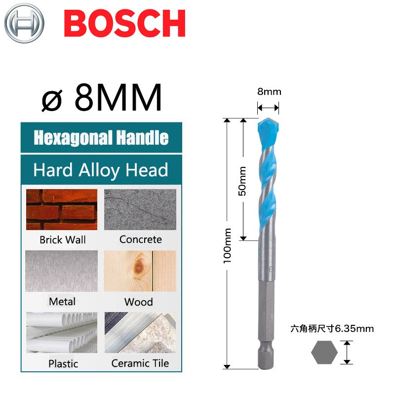 BOSCH EXPERT Broca Multifuncional Haste Hexagonal para Metal/Madeira/Plástico/Cerâmica Furo de Parede Broca Helicoidal 1PÇ