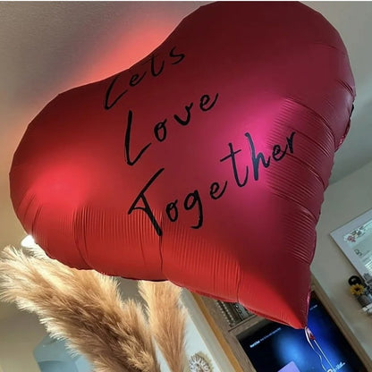 Giant 63 Inch Heart Aluminum Foil Balloon for Birthday Wedding Christmas Eve Valentine's Day New Year Party DIY Decoration