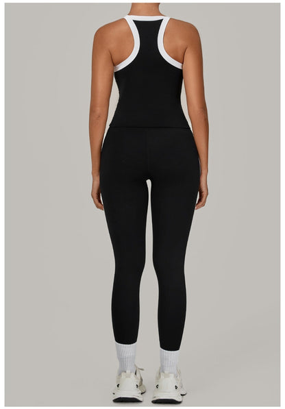 Yoga Suit Sports Fitness High Waist Peach Hip Tight Removable Padding Sports Bra Outfit Running Workout Clothes Gym Leggings Set