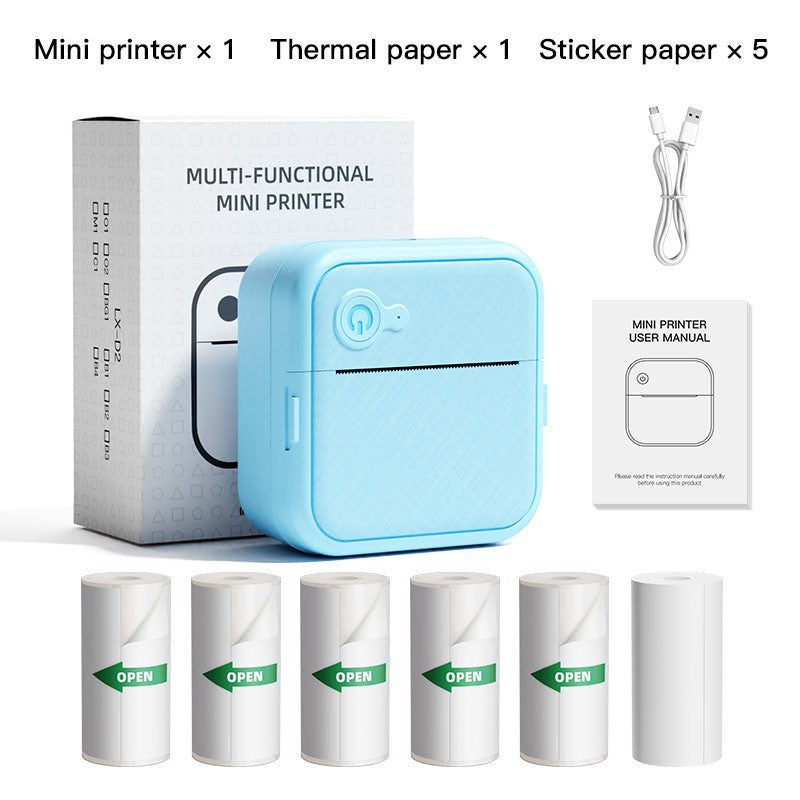 DOLEWA D8 Portable Mini Printers Wireless Bluetooth Inkless Sticker Maker Printer Tag Price Machine for Office School Kitchen