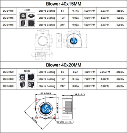 30MM 40MM 50MM 60MM 75MM 97MM Cooling Fan Brushless Motor Case Fan Blower Fan Humidifier FanInduction Cooker Fan DC5V 12V 24V