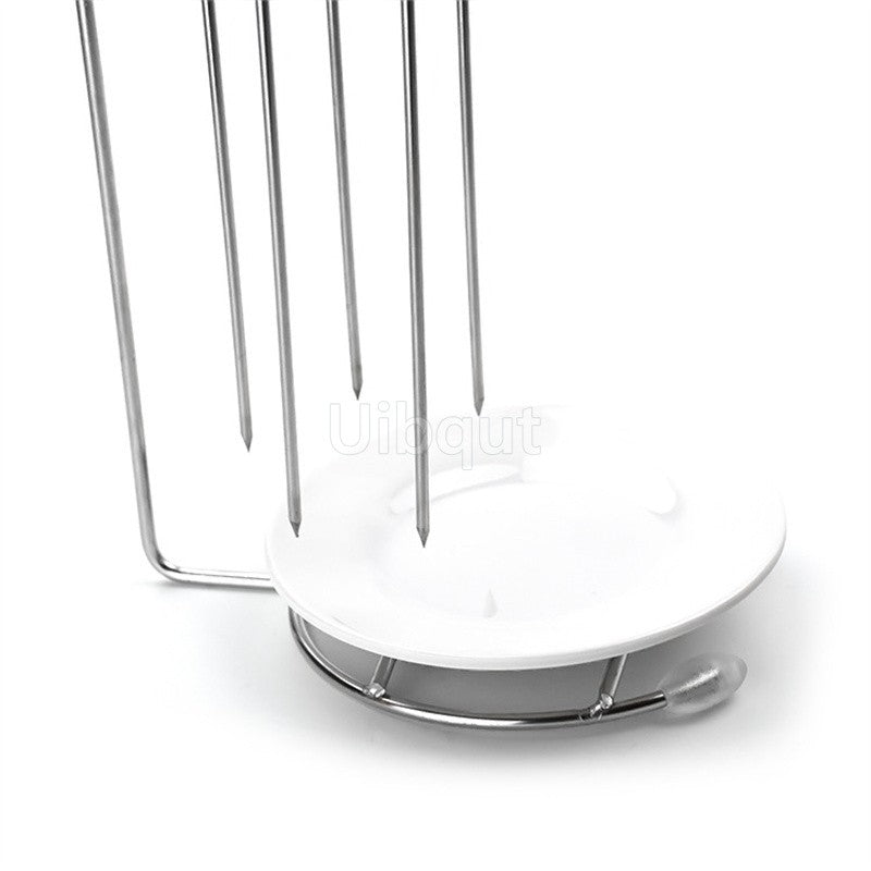 Kebab Barbecue Rack BBQ Cookware Roaster Rack Grill Vertical Stand Spanish outdoor BBQ Skewer Rack for Picnic Party Meat Sausage