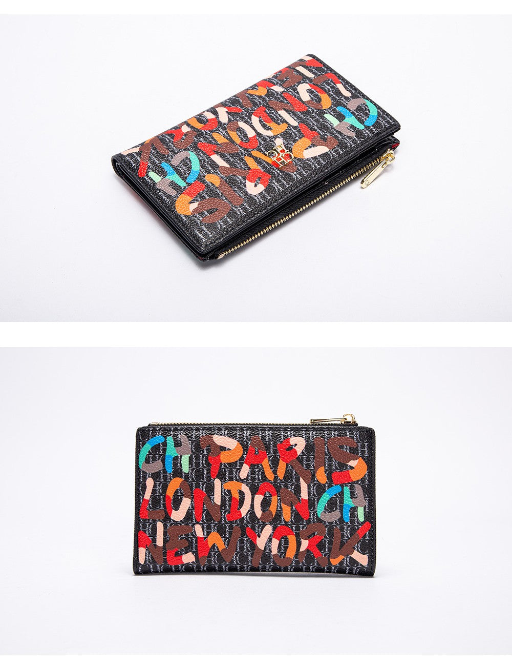 Printed Women's Long Wallet Luxury Brand Retro Classic PVC Material 2025 New Fashionable Simple Card Bag