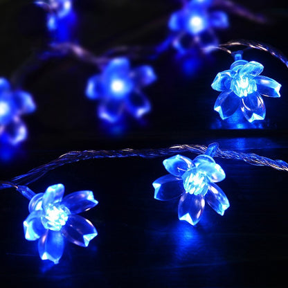 10/20M Cherry Blossom Garland Fairy Lights Indoor Christmas Decoration String Lights 200LED for Wedding Pink Party Decorations