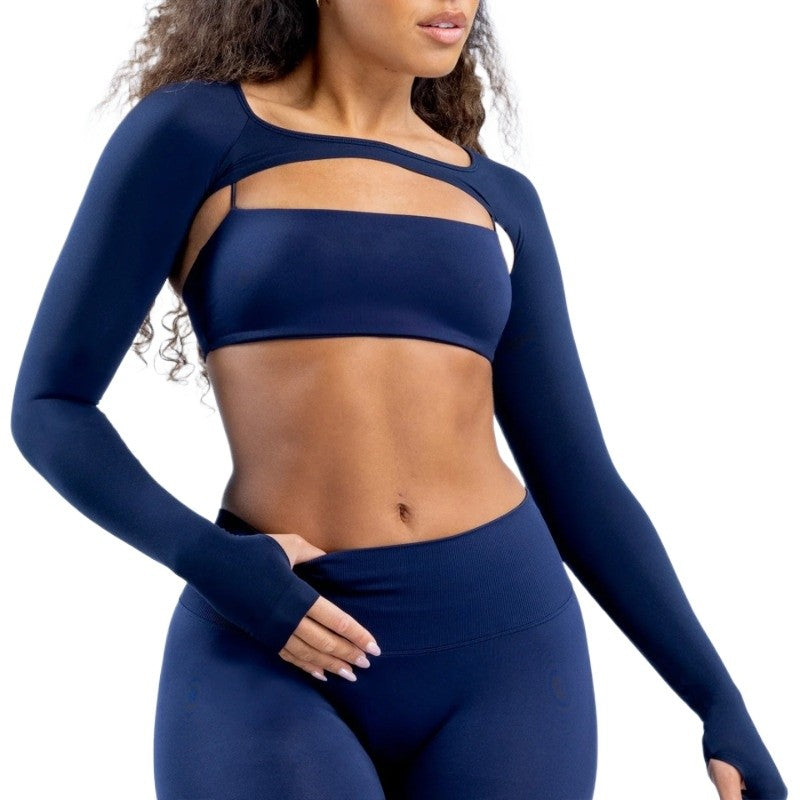 New Sports Long Sleeve Shrug Seamless Spandex Woman Fitness Elastic Breathable Shrug Sports Long Sleeve?Not Contain Bra?
