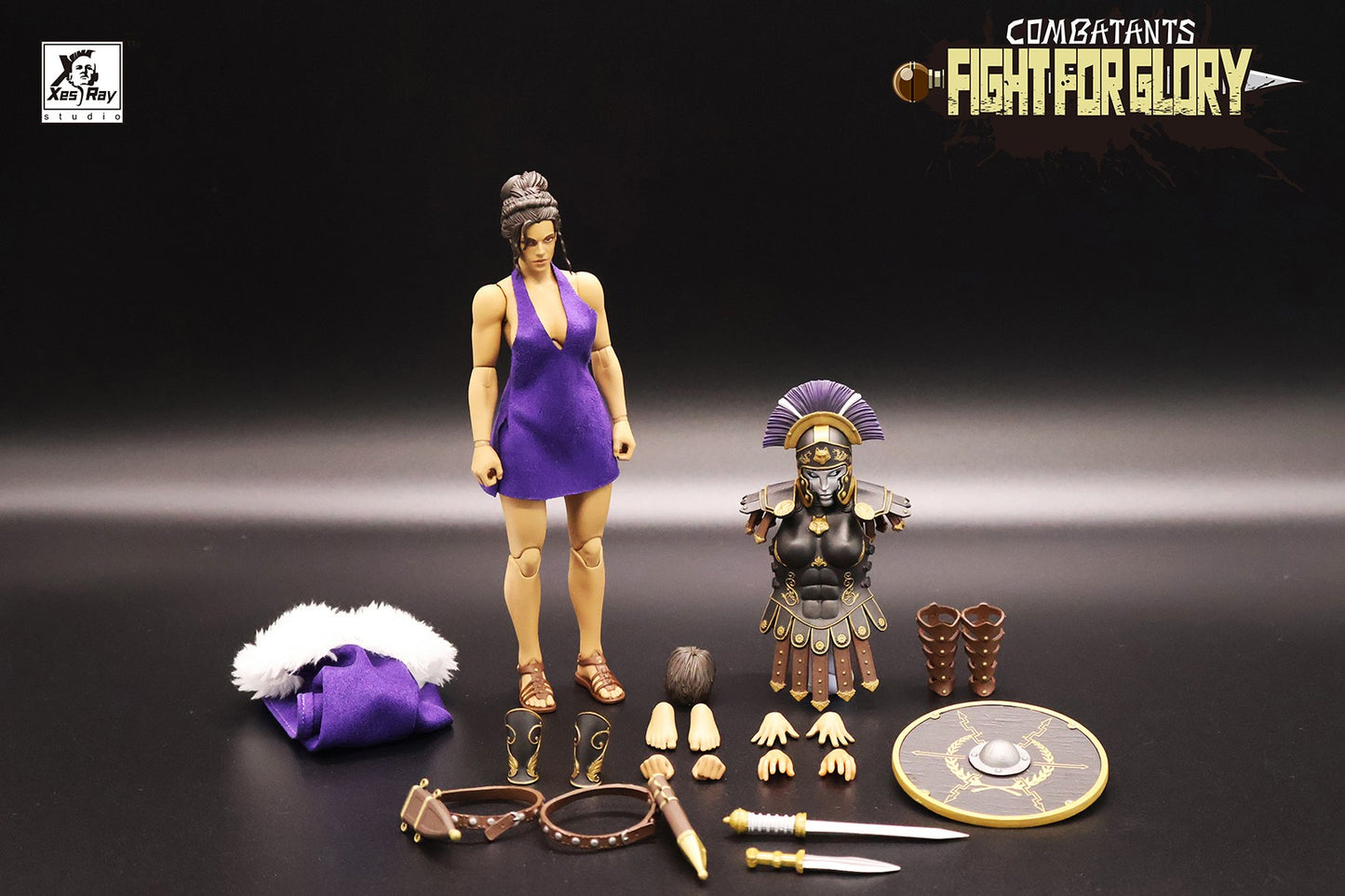 [Pré-Venda] XesRay Fight For Glory 1/12 Action Figure Combatants Wave 6 Cassia Berenice Medocus o Trácio Modelo de Anime Para Presente