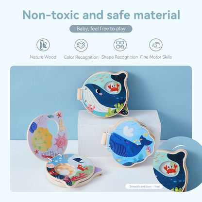 Baby Toys for 0 12 Months Cloth Book Early Educational Sensory Book Baby Soft Books Fluffy Cartoon Elephant Books With Mirror