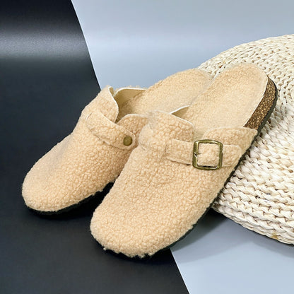 New Fall Winter Women And Men's Slippers With Plush Upper Indoor Outdoor Casual Sandals