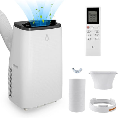 Ar Condicionado Portátil 14000 BTUs Refrigera até 70 m² Unidade AC 3 em 1 Desumidificador Ventilador Controle Remoto Timer 24h para Casa