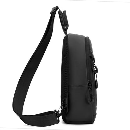 Men's Stylish Shoulder Sling Bag - Compact Waist Pouch with Multiple Compartments (Fits Phone, Wallet & Keys) Chest Pack