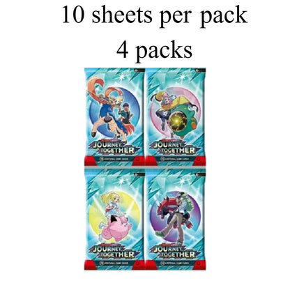 Novos jogos 4-36Pacote de Cartas Pokémon em Inglês Caixa de Booster Black Bolt White Flare Cartas de Batalha Pokémon Troca de Jogo Presente