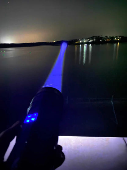 1000000LM Most Powerful LED Flashlight Rechargeable Type-c Flashlight Long Range 6000M Tactical Torch Light For Fishing Hunting