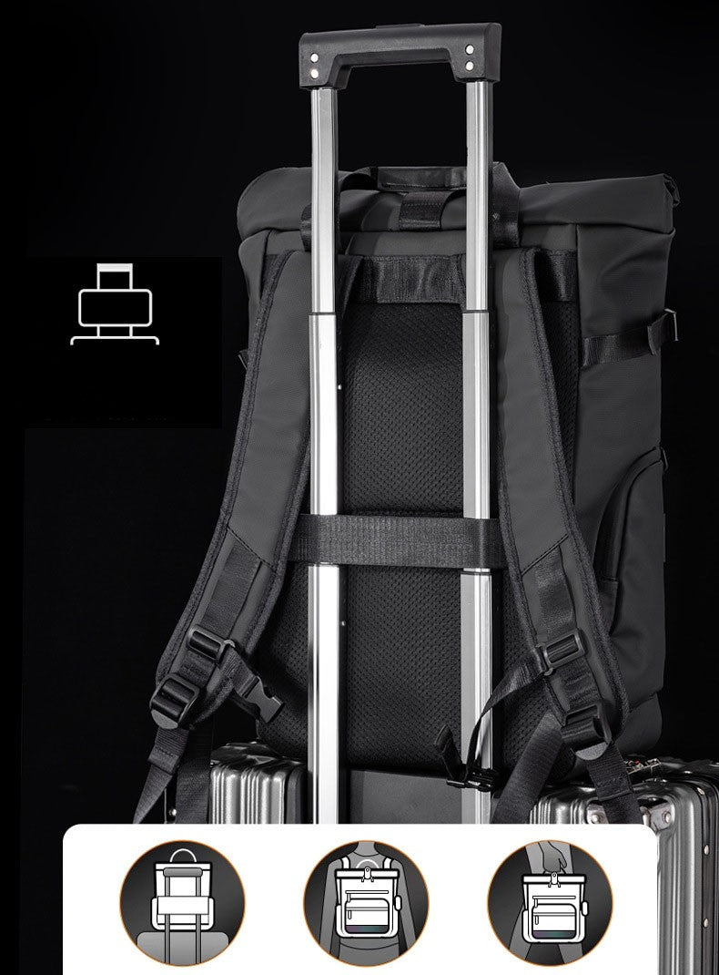 Mochila Masculina para Viagem, Notebook de 15,6 polegadas, Impermeável, para Acampamento, Caminhada, Escola, Faculdade e Negócios