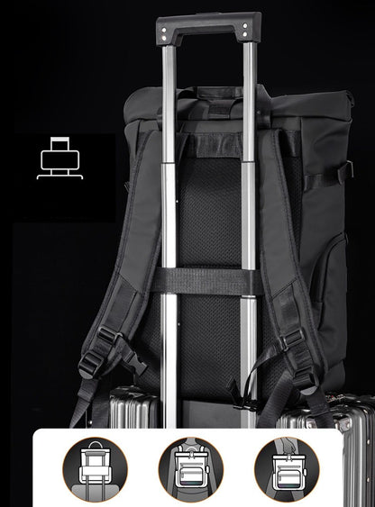 Mochila Masculina para Viagem, Notebook de 15,6 polegadas, Impermeável, para Acampamento, Caminhada, Escola, Faculdade e Negócios