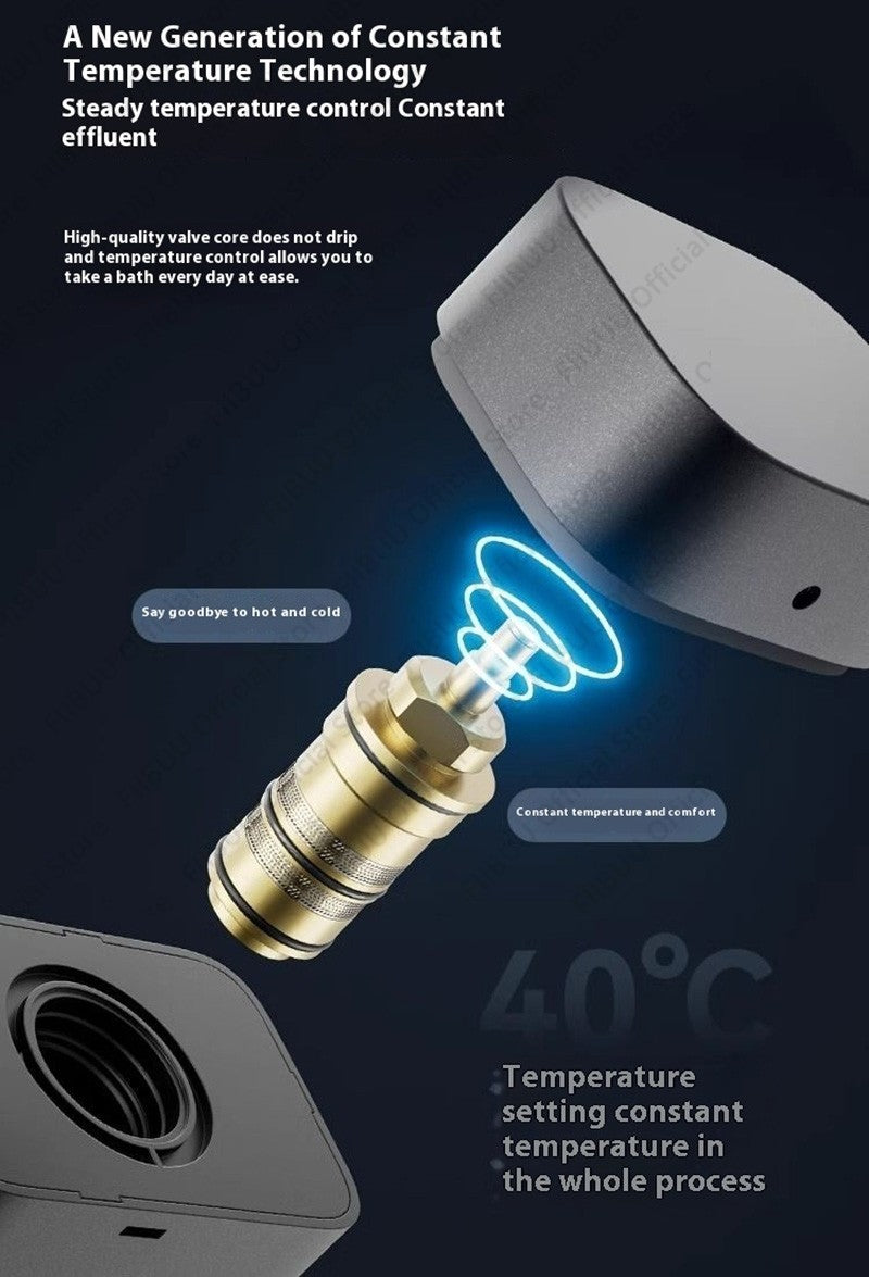 Digital Display Shower System Multi Modes Adjustable Shower Set Pressurized Spray Water Massage Showerhead Bathroom Accessories