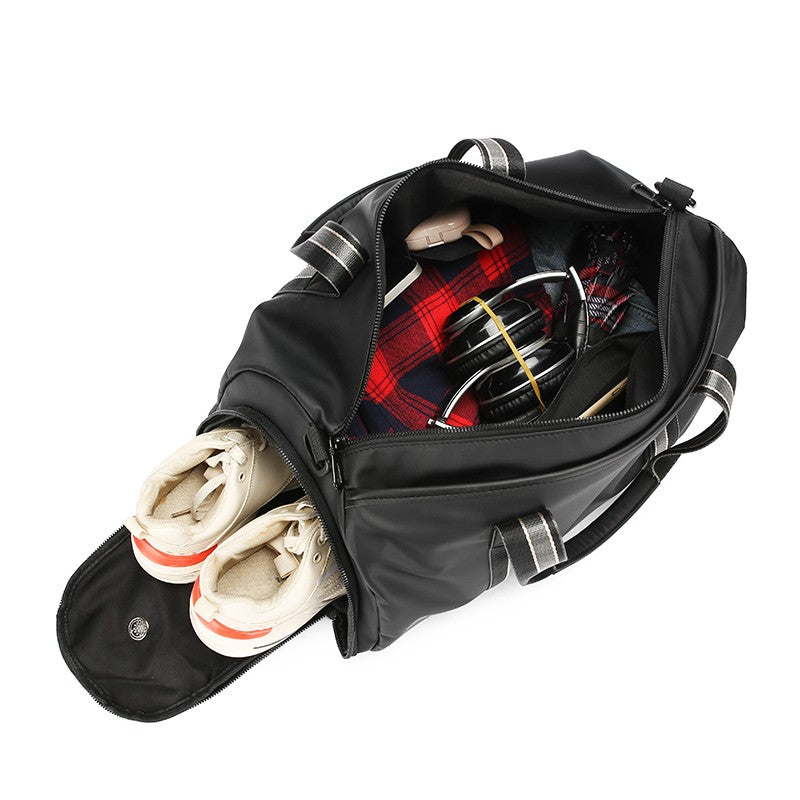 Men's Travel Bag with Wet Dry Separation Pocket Independent Shoe Case Large Capacity Gym Bag for Exercise Trip Motorbike Travel