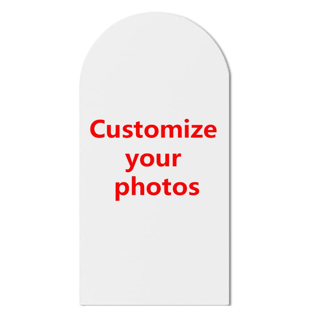 Customizable Arched Background Cloth Cover, Can Upload Your Favorite Pictures, Can Be Used for Birthdays, Weddings, and More