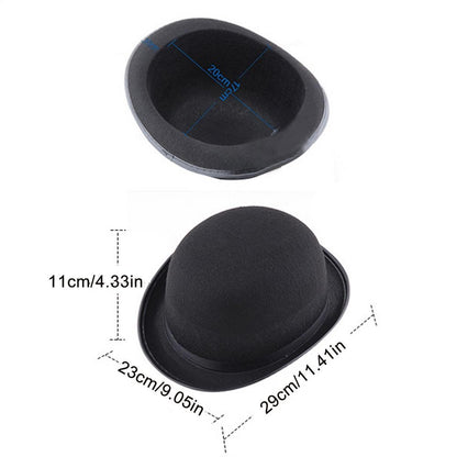 Casual Black Hat Christmas Bowler Hat Bowler Derby Hat For Men Women Fashion Party Formal Fedora Costume Unisex Soft Hat