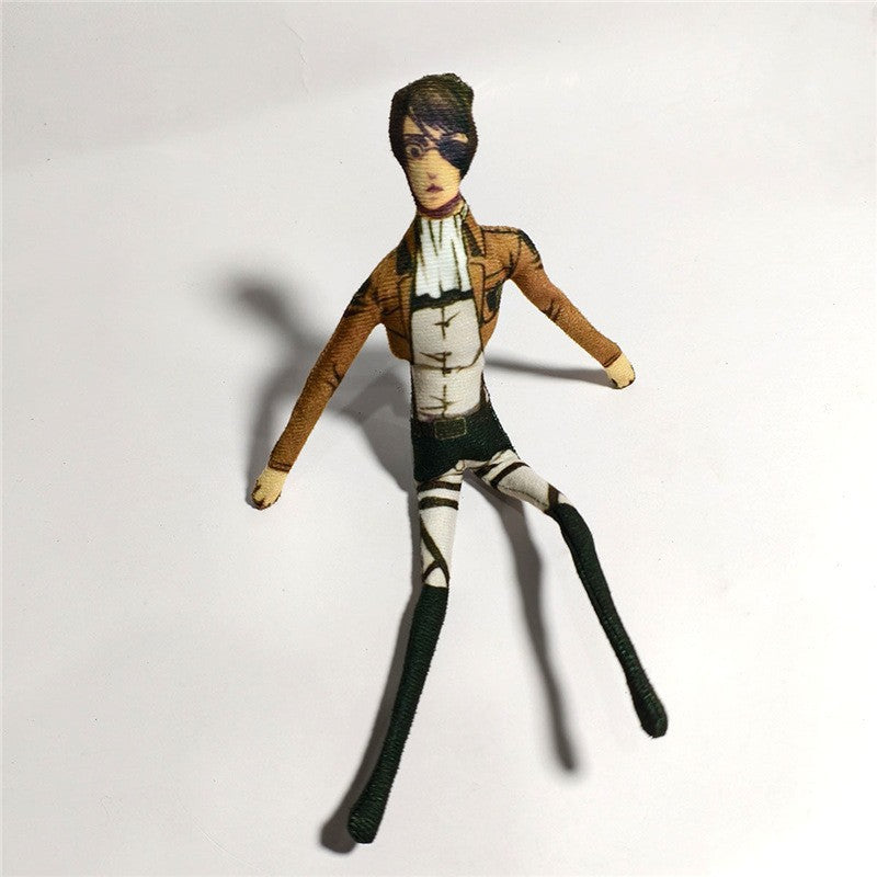28cm Anime Attack On Titan Levi Cosplay Plush Doll Body Wire Skeleton Action Stuffed Dolls Accessories Ornament Gifts