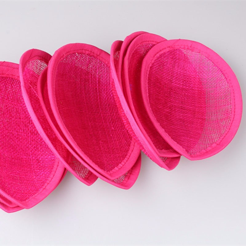 13 CM Sinamay Teardrop Fascinator Base Material Feminino de Chapelaria Base para Chapéus de Coquetel Acessórios de Cabelo DIY para Festas