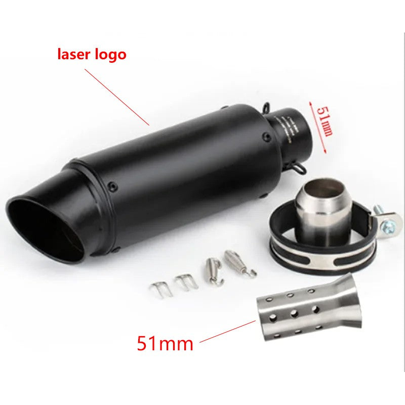 motorcycle exhaust inox muffler carbon fiber exhaust Universal 51/60mm with DB Killer for z900 R3 R25 MT07 MT09 R1 Z400 Z650